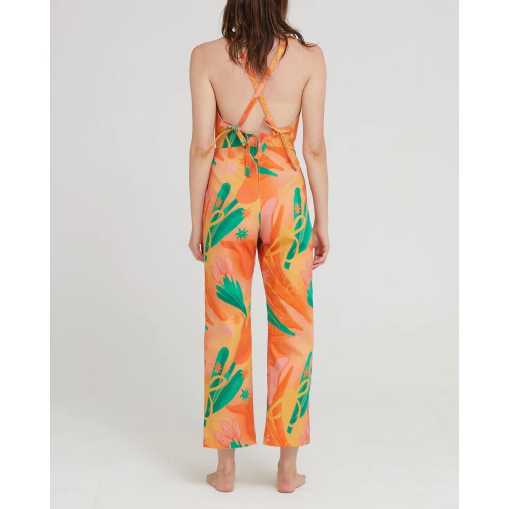 Aniela Parys Guava Tie Strap Jumpsuit in Aurora Floral Print - Picture 3 of 12